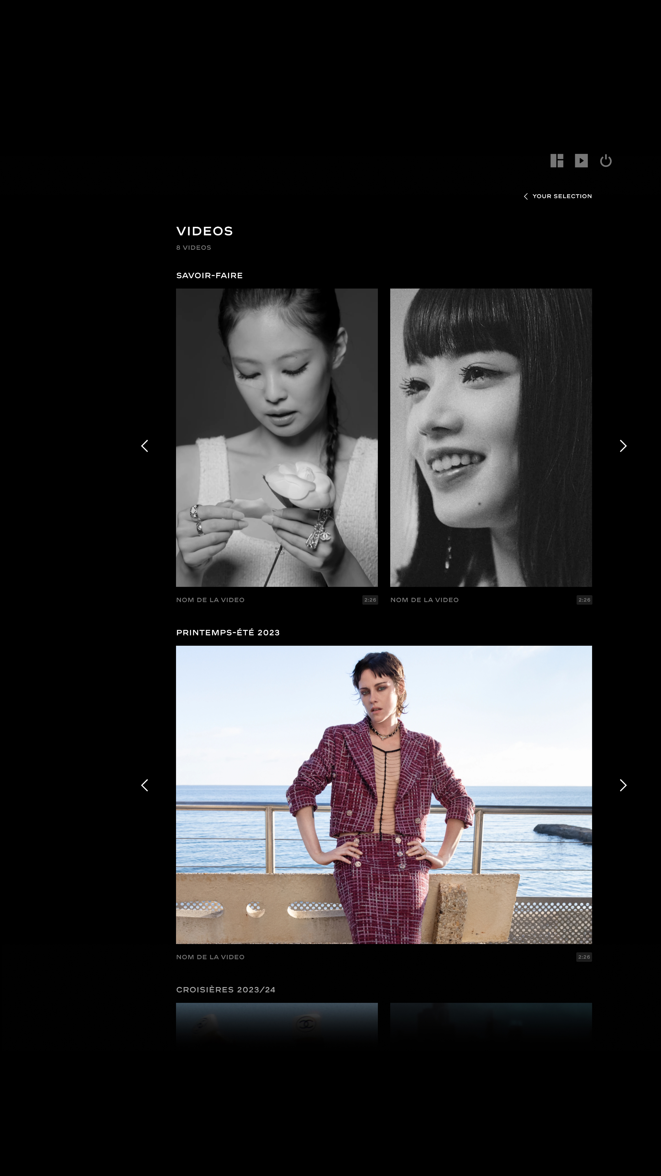 CHANEL connected mirror interface 2